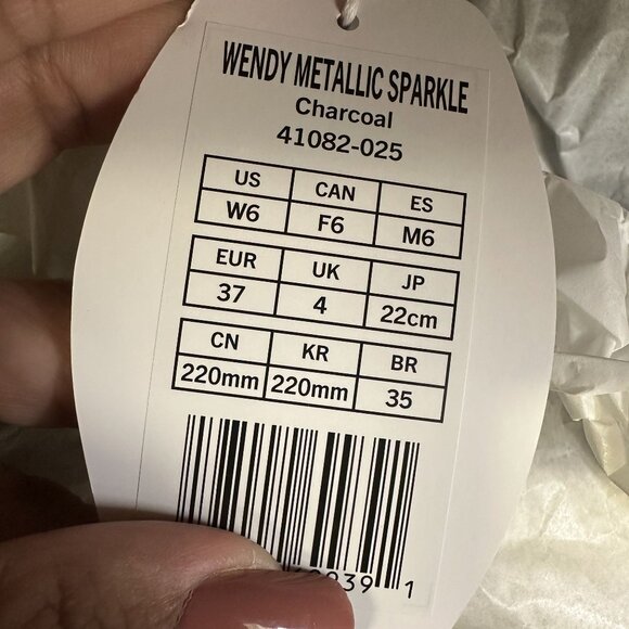 Hey Dude Wendy Metallic Sparkle Women's size 6 Grey Slip On Shoes - Picture 8 of 8